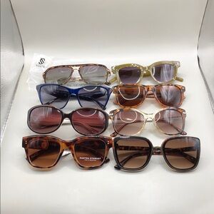 Bundle lot 8 classic & trendy style sunglasses Vince Camuto Trina Turk Loft WHBM